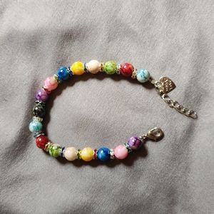 Multi-color beaded bracelet